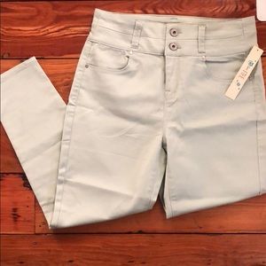 Sage green crop jegging jeans